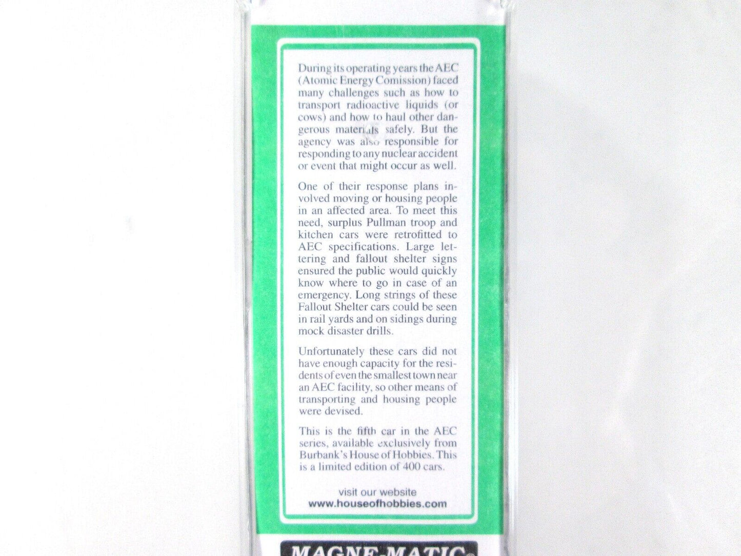 N Scale ***MOBILE FALLOUT SHELTER*** AEC 20085 - Micro Trains Special *VERY RARE