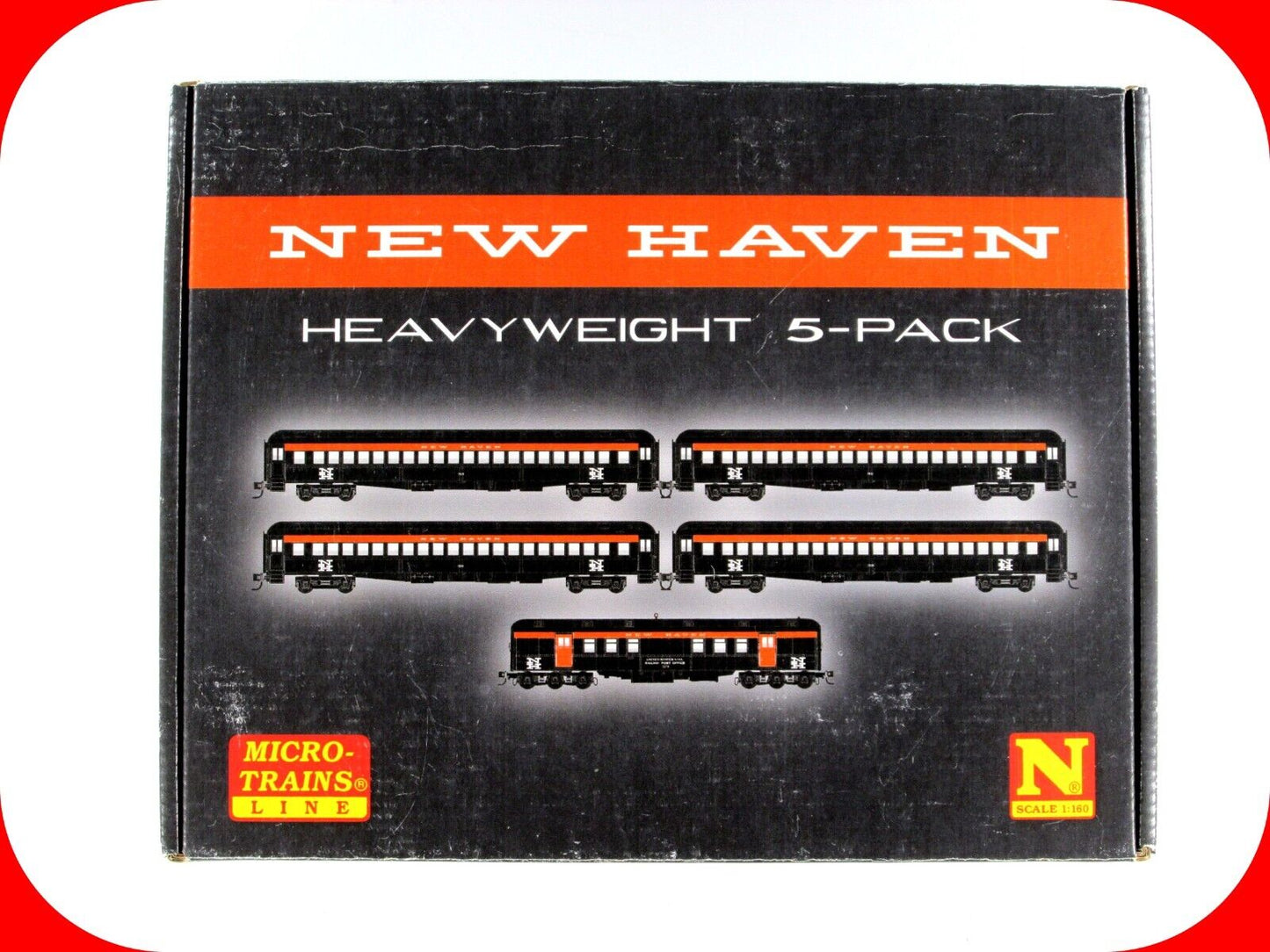 N Scale NEW HAVEN Heavyweight Passenger Car 5-Pack Set - Micro Trains 99302110