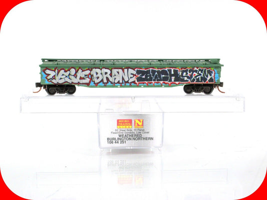 N Scale **BURLINGTON NORTHERN** Weathered Gondola #577239 -Micro Trains 10644251