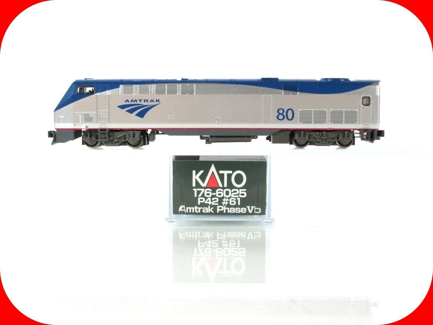 N Scale ***AMTRAK*** Phase Vb P42 Diesel Locomotive #80 - Kato 176-6026, DCC Rdy