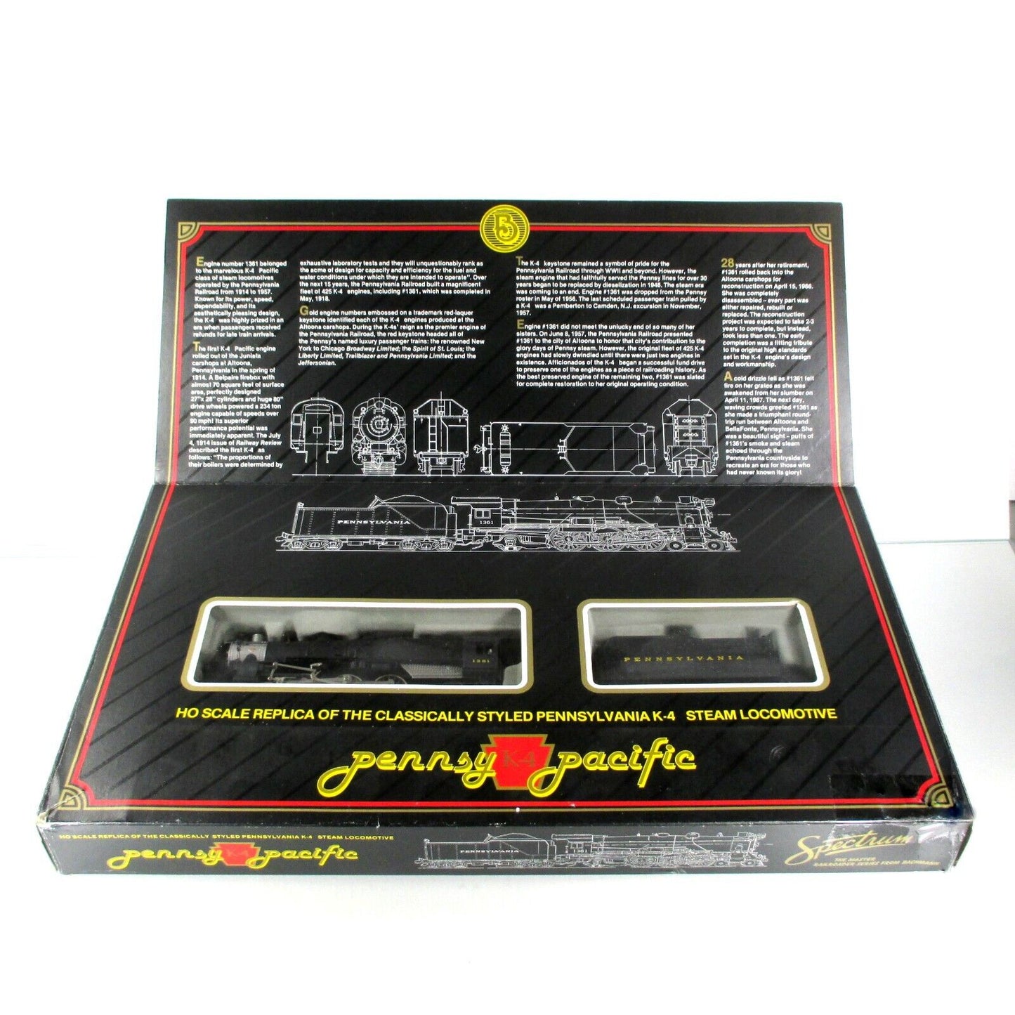 HO Scale ***PENNSY PACIFIC*** K-4 - 4-6-2 Locomotive #1361 - Bachmann 41-0840-14
