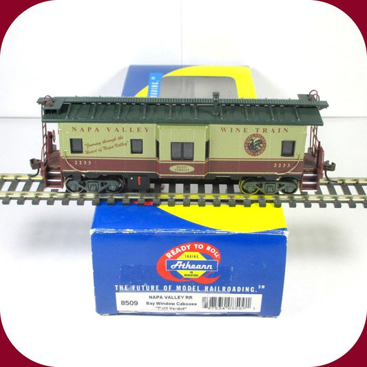 HO Scale *NAPA VALLEY* Railroad Bay Window Caboose *Petit Verdot* - Athearn 8509