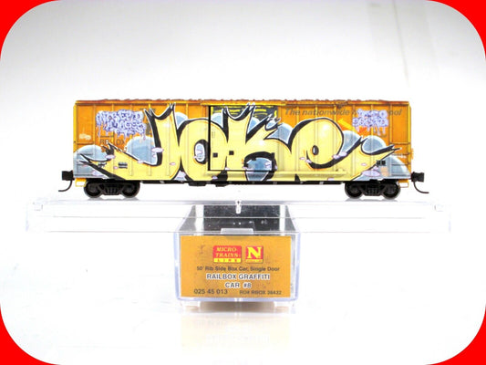 N Scale RAILBOX  **Tell A Joke Day**  GRAFFITI Box Car - Micro Trains 02545013