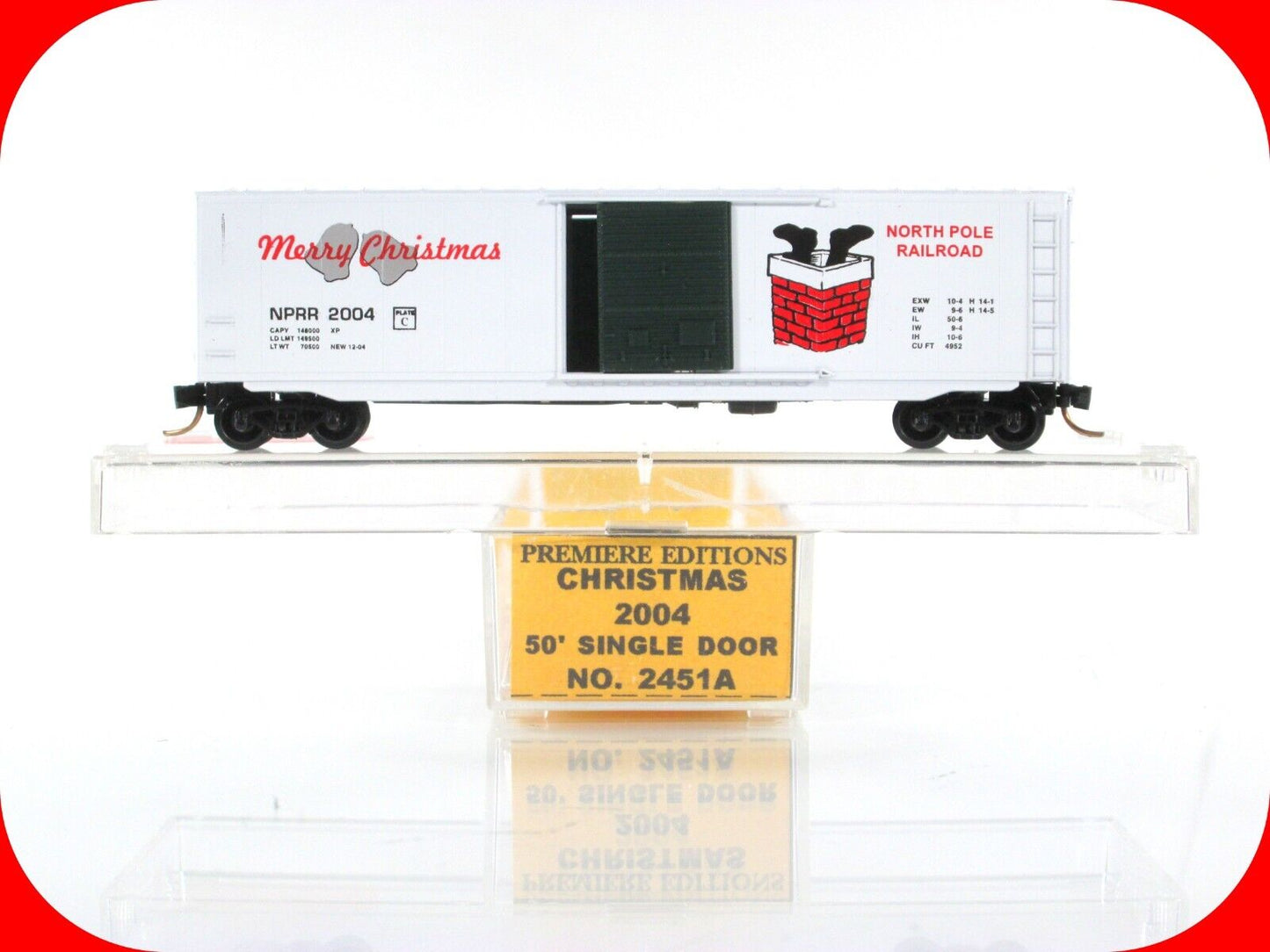 N Scale *MERRY CHRISTMAS, NORTH POLE* 2004 50' Box Car -Premiere Editions **RARE