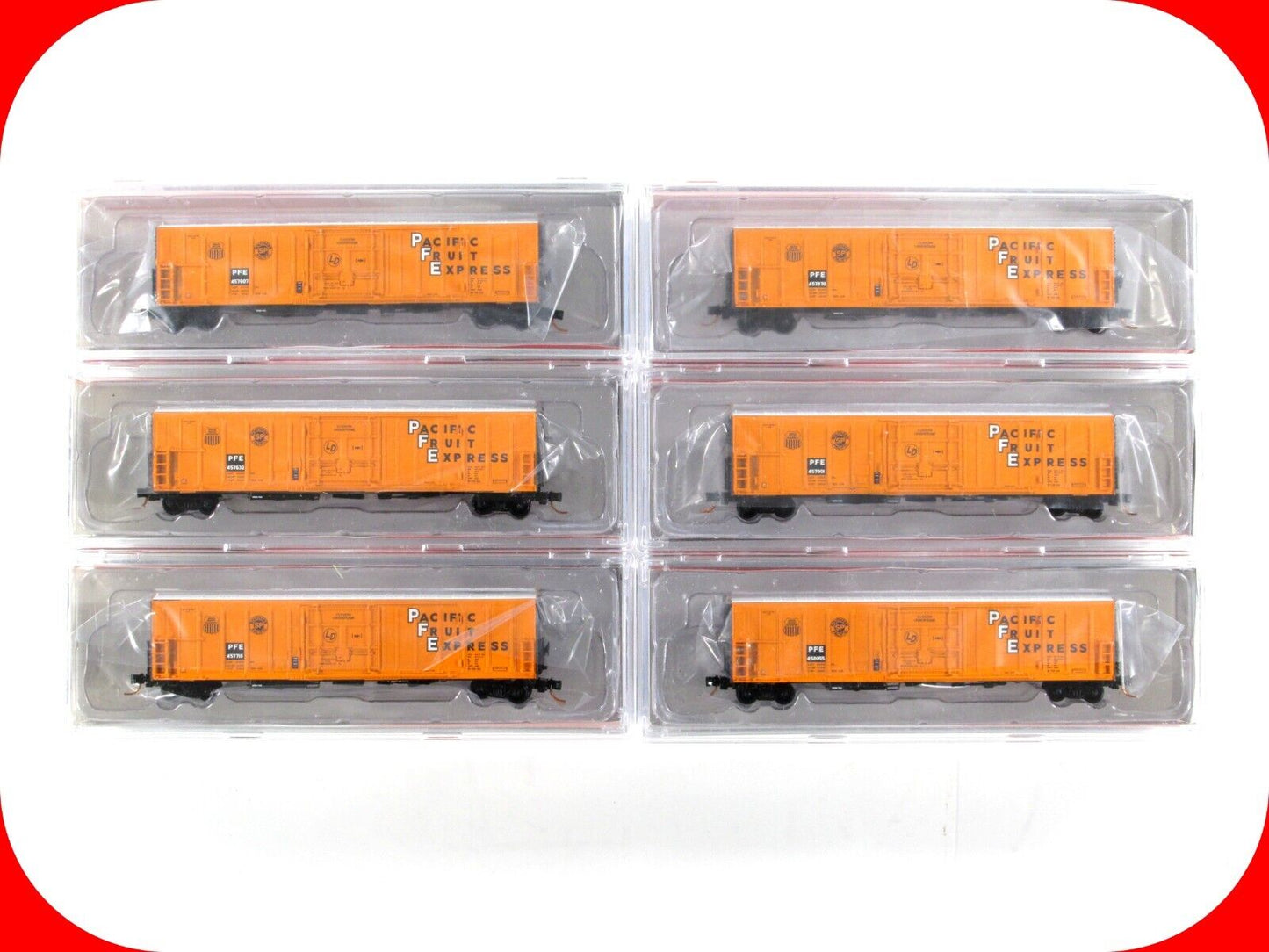 N Scale *PACIFIC FRUIT EXPRESS* UP-SP Reefer 6-Car Set, Intermountain 68801 RARE