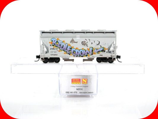 N Scale ***NDYX*** Weathered & Graffiti Hopper #298237 --- Micro Trains 09244470