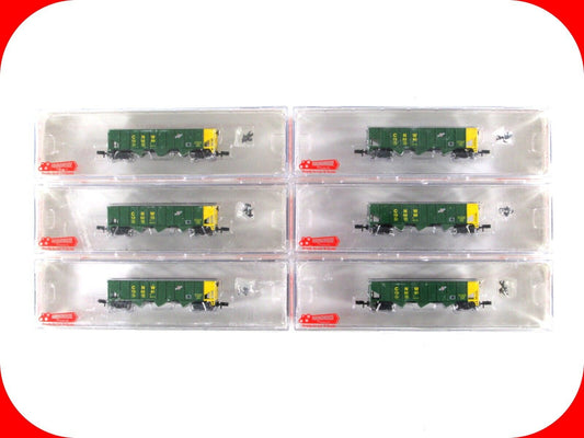 N Scale *CHICAGO NORTH WESTERN* Coal Hopper 6-Set -Roundhouse 86001, Knuckle Cpl