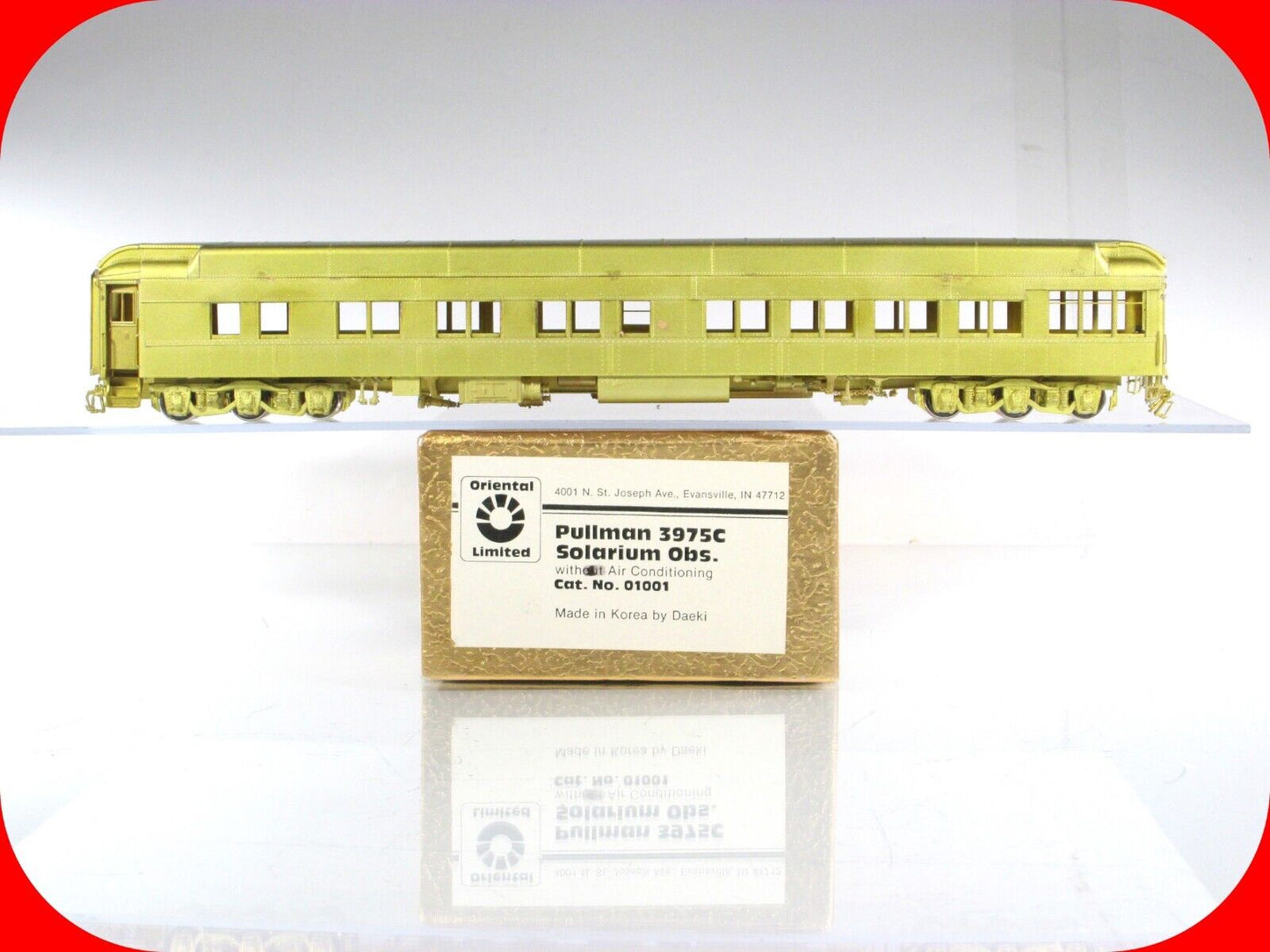 HO Scale BRASS *SOLARIUM OBSERVATION* PULLMAN 3975C - ORIENTAL-DAEKI 01000 *Read