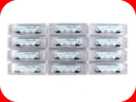 N Scale **DENVER RIO GRANDE** 3-Bay Hopper 12-Car Set -TrainWorx FVM 24401 *RARE