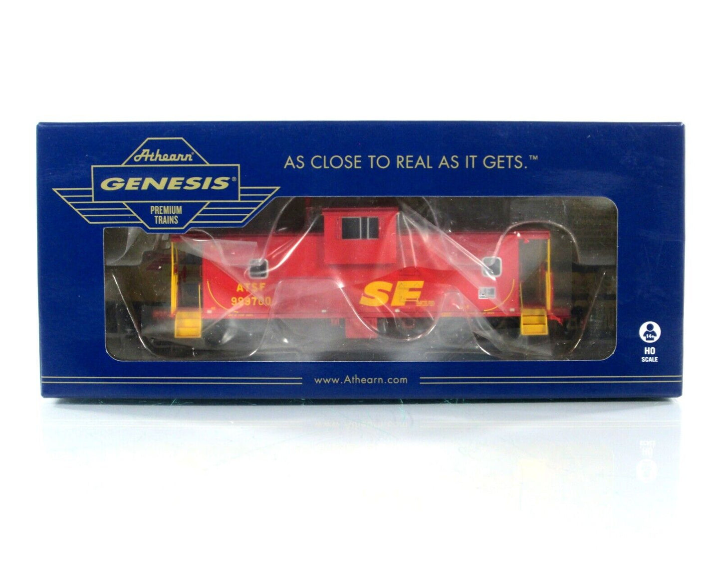 HO Scale ***SANTA FE, KODACHROME*** CE-8 Caboose #999700 - Athearn *LED Lighting