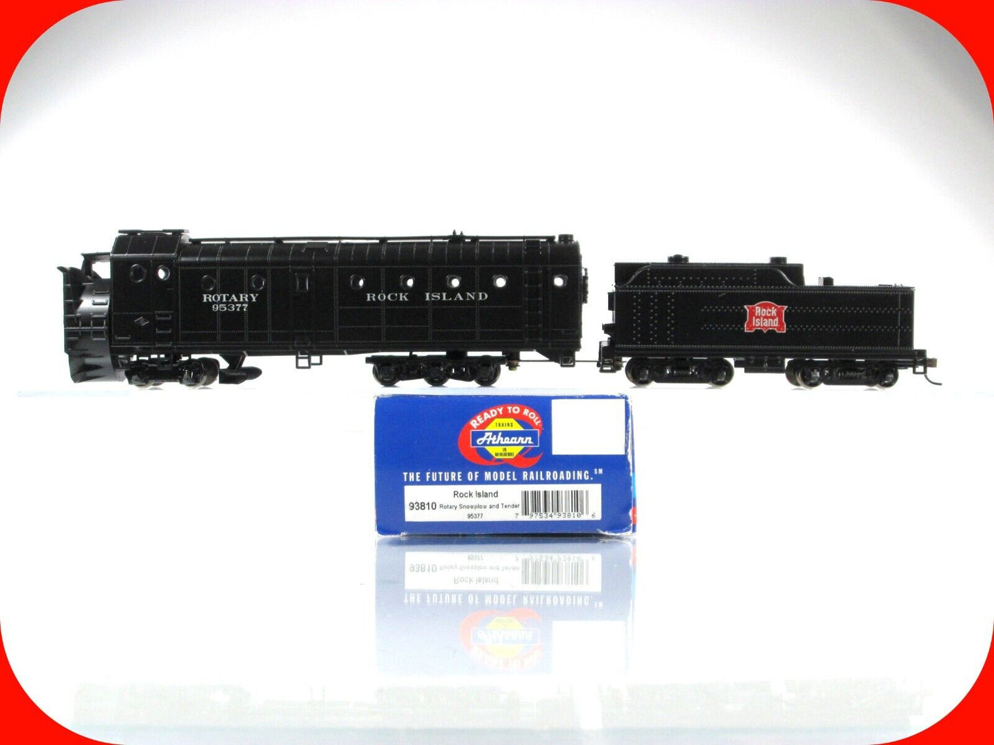 HO Scale ***ROCK ISLAND*** MoW Rotary Snow Plow #95377 -Athearn 93810 *Read Desc