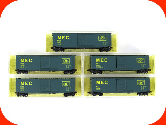 N Scale **MAINE CENTRAL** 50' Box Car 5-Set - Premiere Editions 2527, MTL **RARE