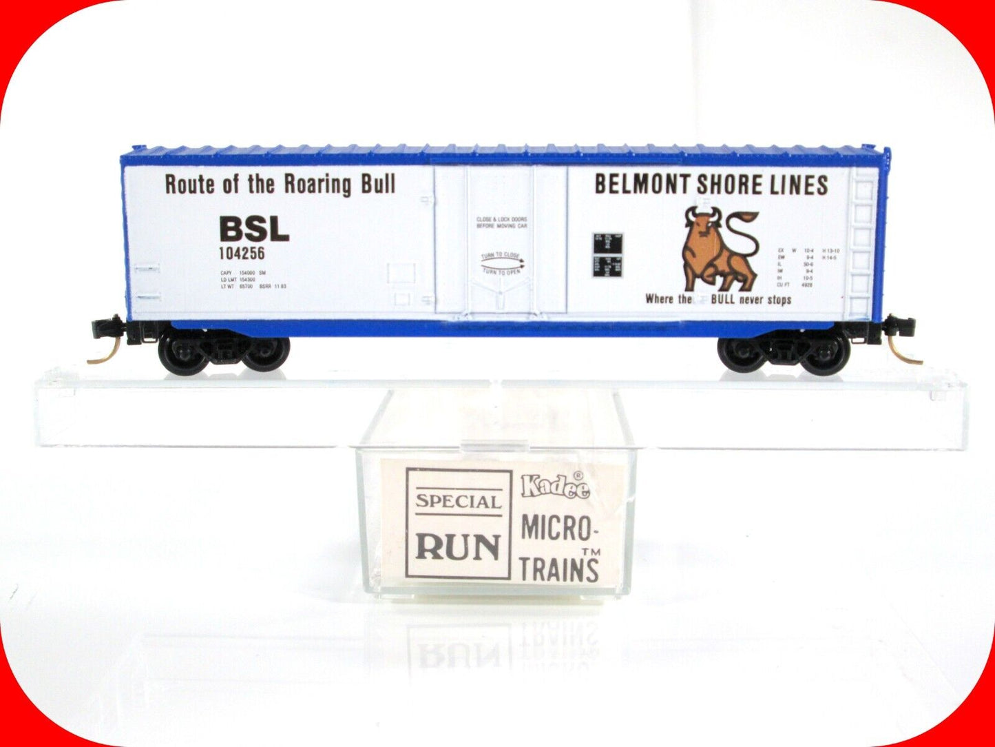 N Scale BELMONT SHORE 50' Box Car - BSL #104256 - Micro Trains Special Run *RARE