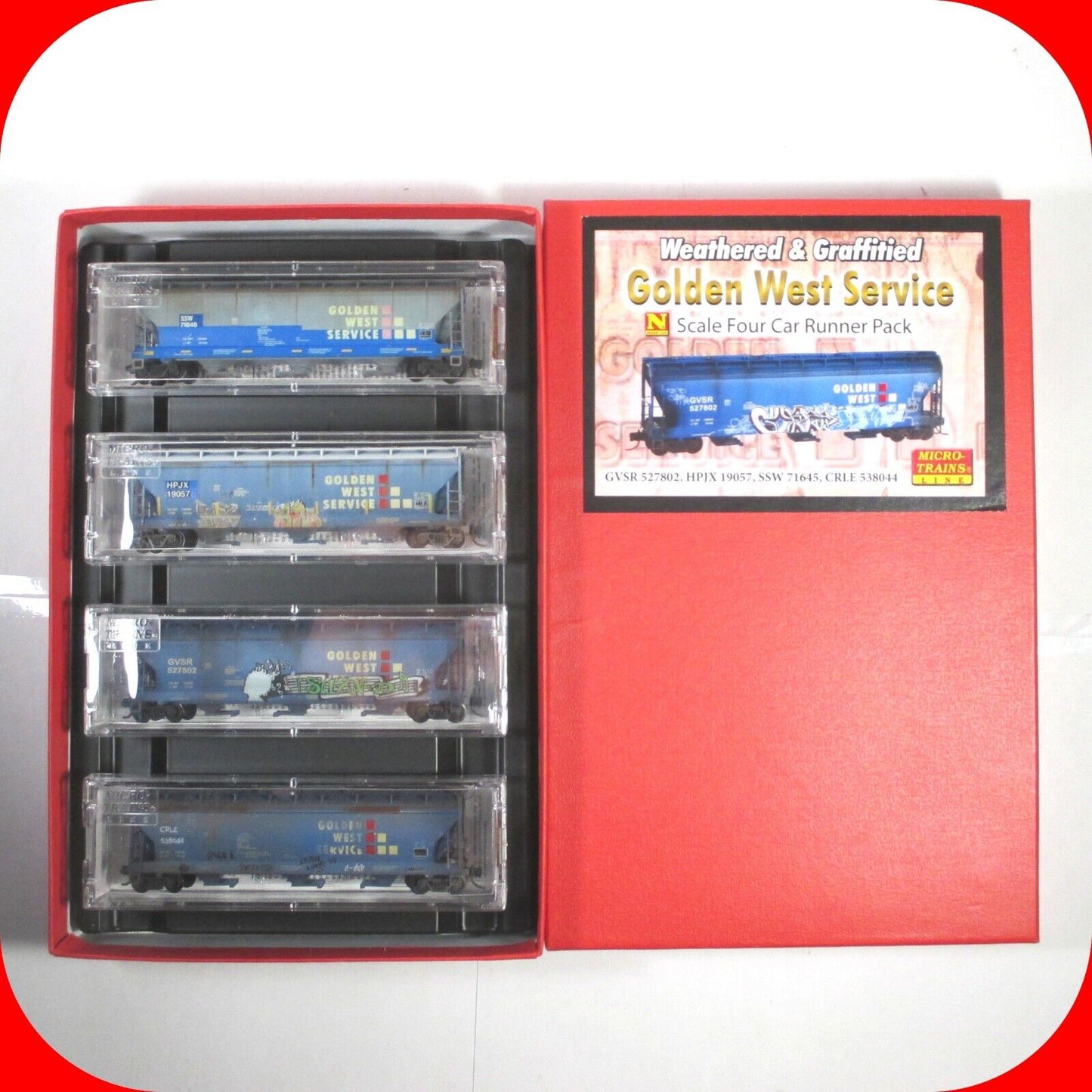 N Scale **GOLDEN WEST** Weathered & Graffiti Hopper Pack - Micro Trains 99305280