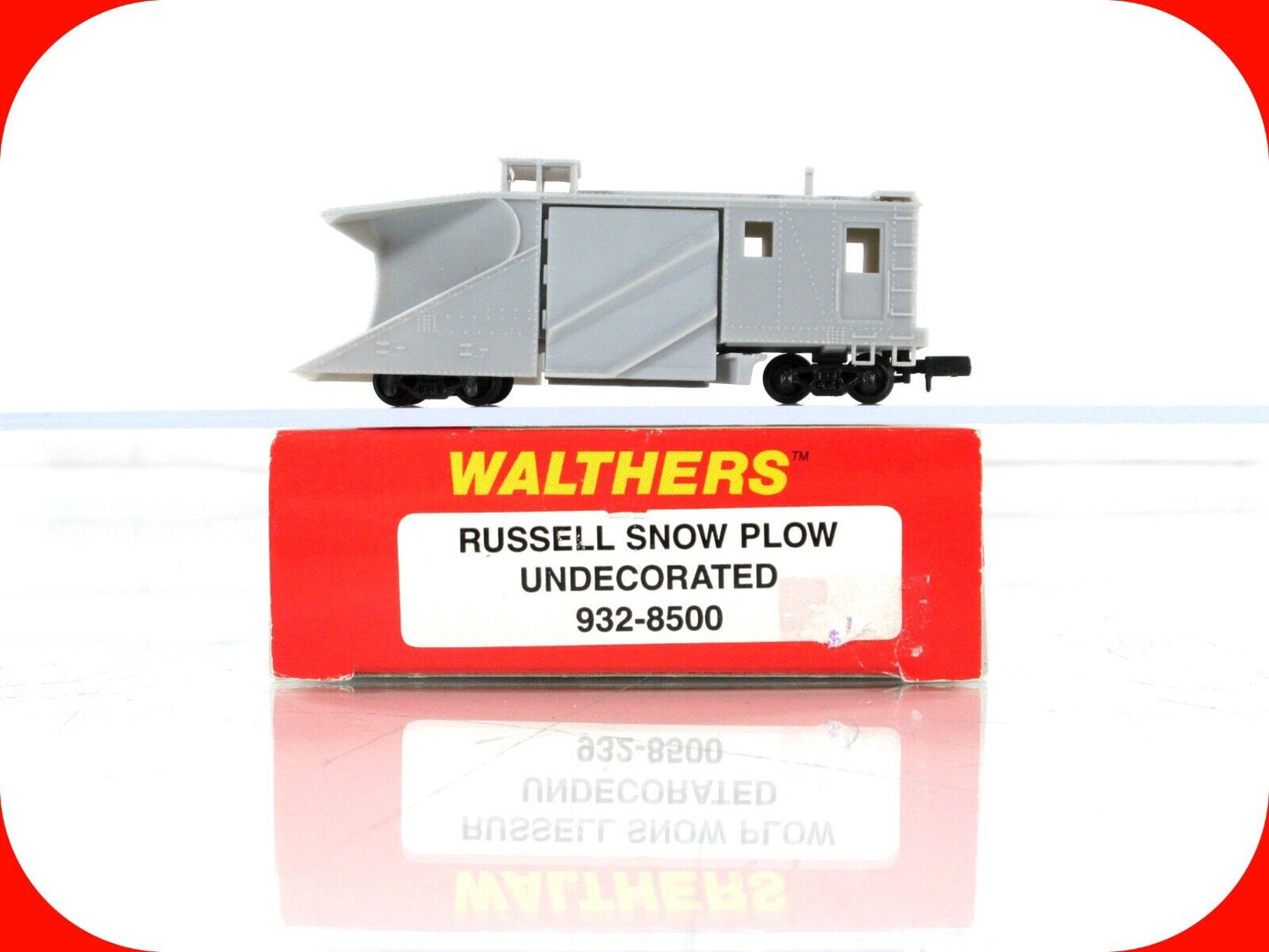 N Scale ***UNDECORATED*** MoW Russell Snow Plow -------------- Walthers 932-8500