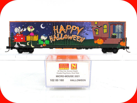 N Scale **HAPPY HALLOWEEN** Micro-Mouse 60' Box Car 2021 - Micro Trains 10200160
