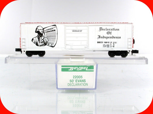 N Scale ***DECLARATION of INDEPENDENCE*** 50' Box Car BBCX 19915 - Bev-Bel 22005