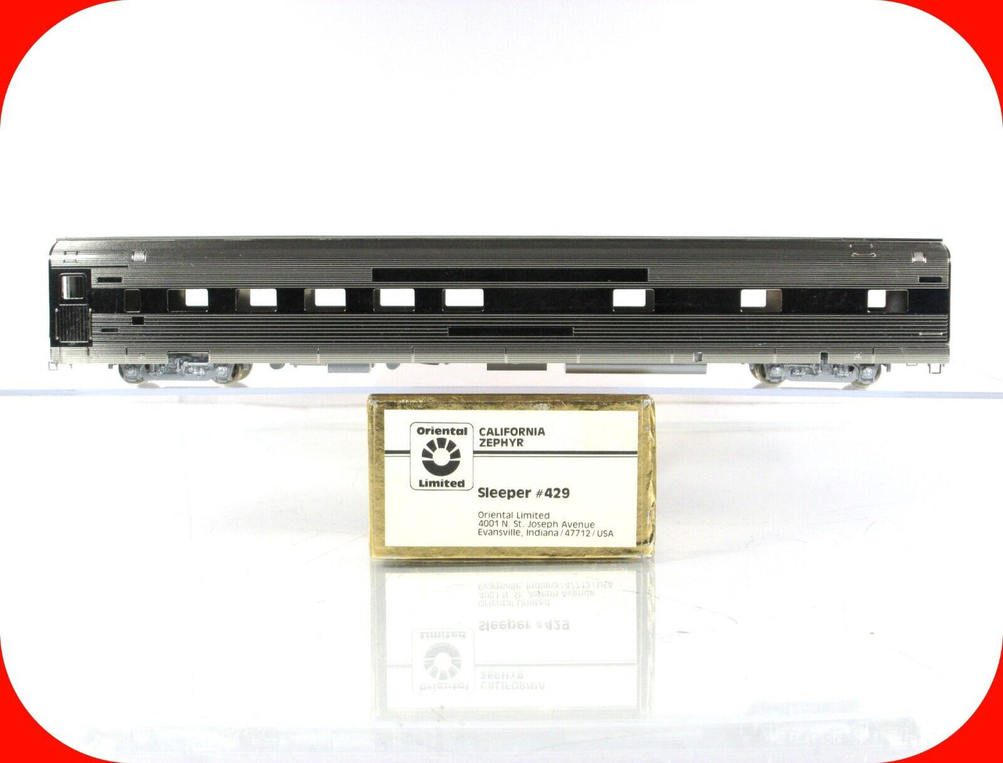 HO Scale BRASS ***CALIFORNIA ZEPHYR*** Sleeper #429 ---- ORIENTAL LIMITED