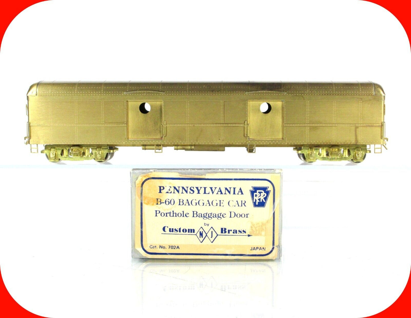 HO Scale **PENNSYLVANIA*** B-60 Porthole Door Baggage Car - NJ Custom Brass 702A