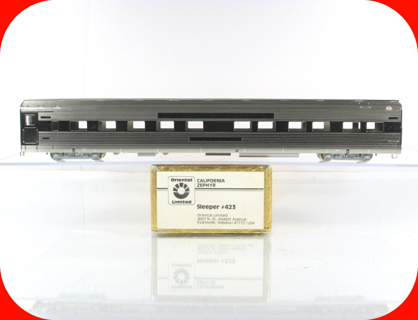 HO Scale BRASS ***CALIFORNIA ZEPHYR*** Sleeper #423 ---- ORIENTAL LIMITED