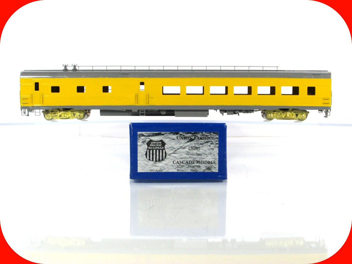 HO Scale BRASS ***UNION PACIFIC*** 48 Seat Diner #4800-4816 ----- Cascade Models