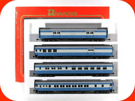 HO Scale *MISSOURI PACIFIC* 1920s Passenger Set A, Rivarossi 6896, Knuckle Cplrs