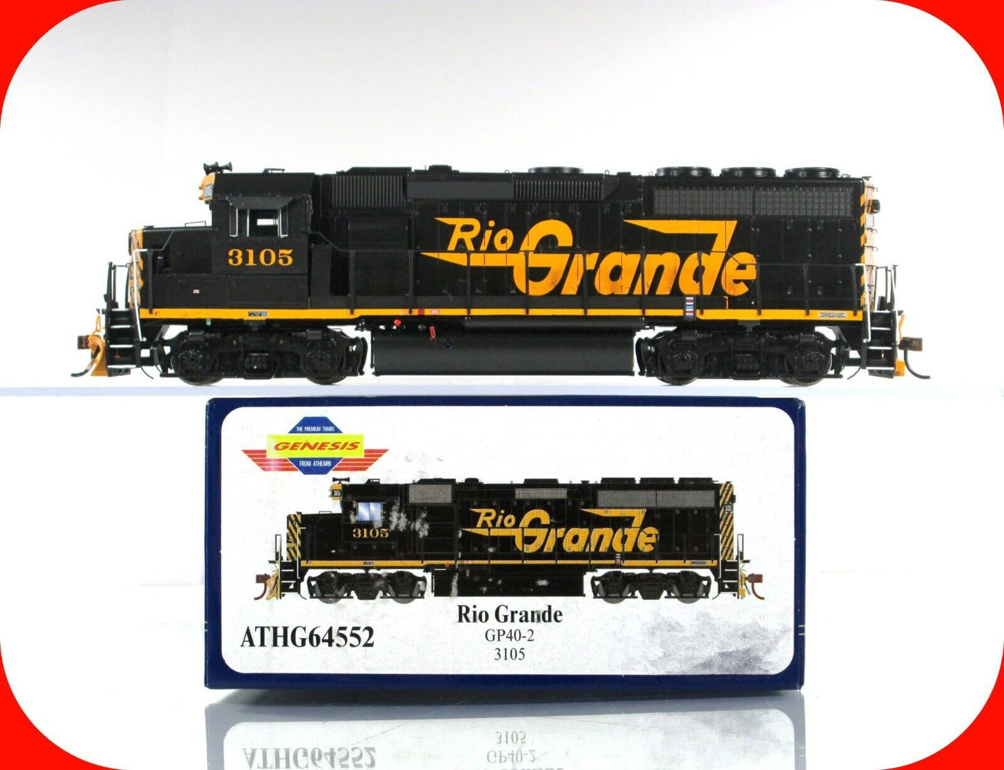 HO Scale ***DENVER & RIO GRANDE*** GP40-2 #3105 --- Athearn ATHG64552, DCC Ready