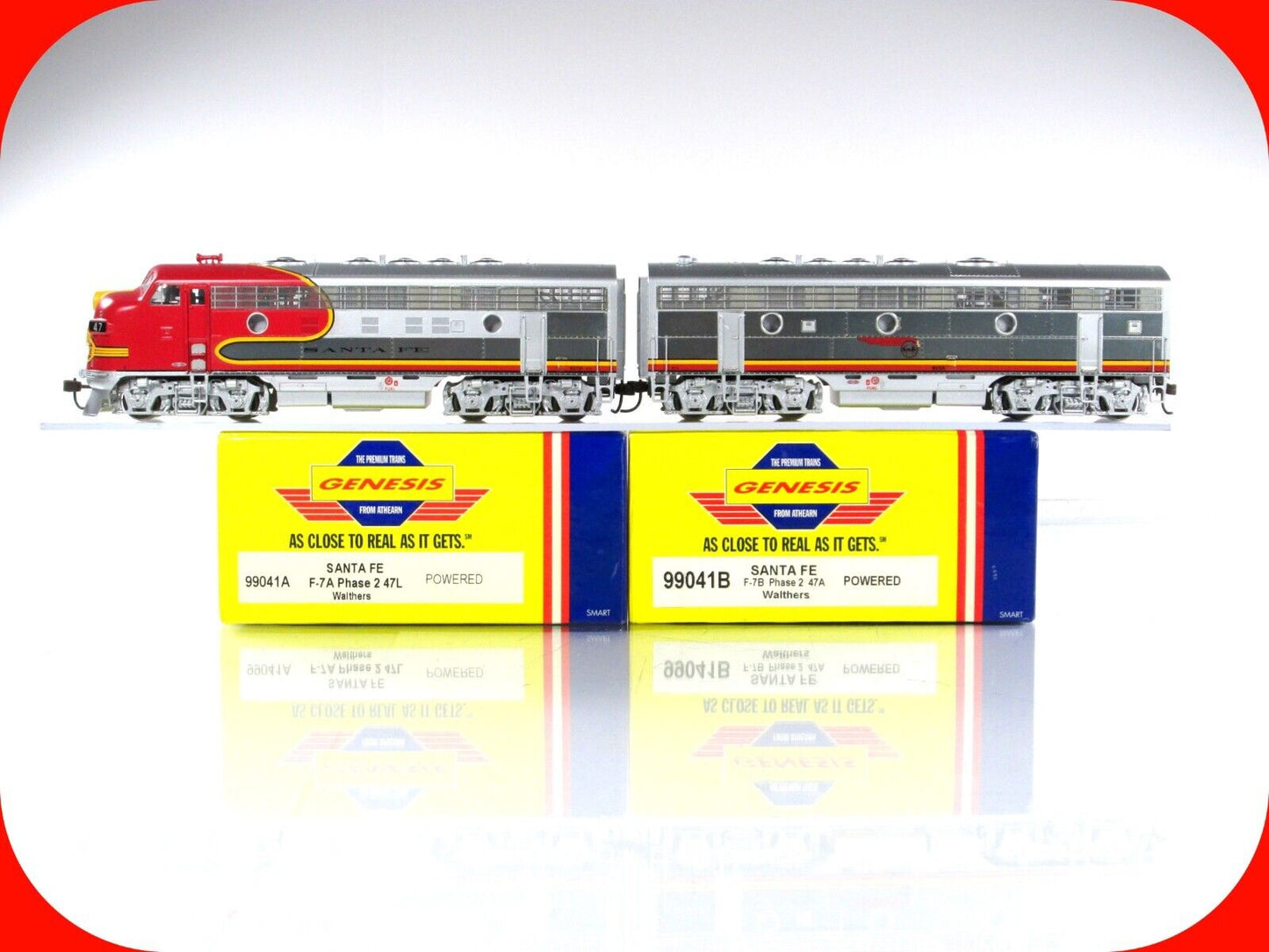 HO Scale ***SANTA FE*** F7A-F7B Phase 2 Locomotives #47 -- Athearn Genesis 99041