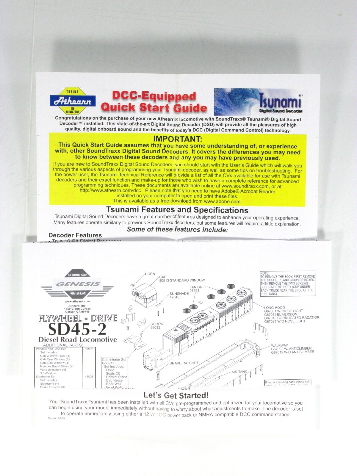 HO Scale ***CSX*** SD45-2 Locomotive 8973 -- Athearn G67202 w/ DCC Tsunami Sound