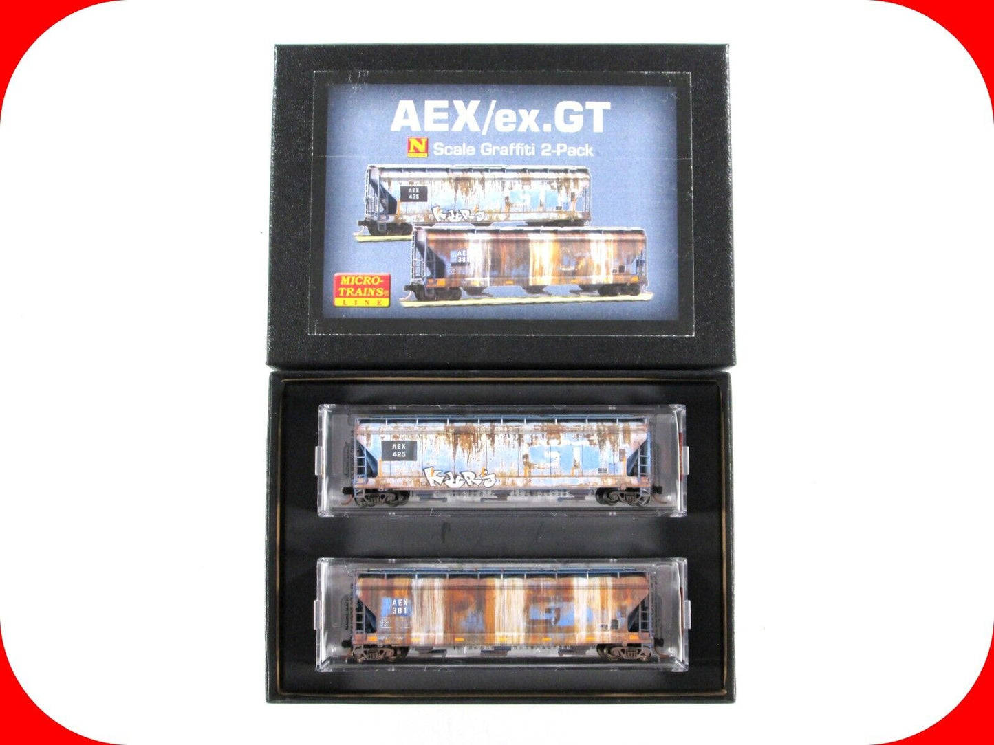 N Scale ***AEX, ex-GT*** Andersons Inc. Weathered Hoppers -Micro Trains 99305500
