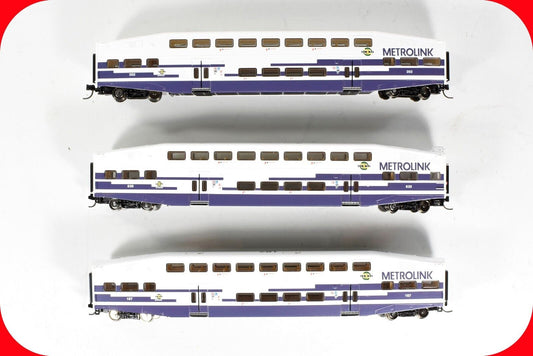 N Scale **METROLINK** Bombardier Bi-Level Passenger 3-Car Set ---- Athearn 10160