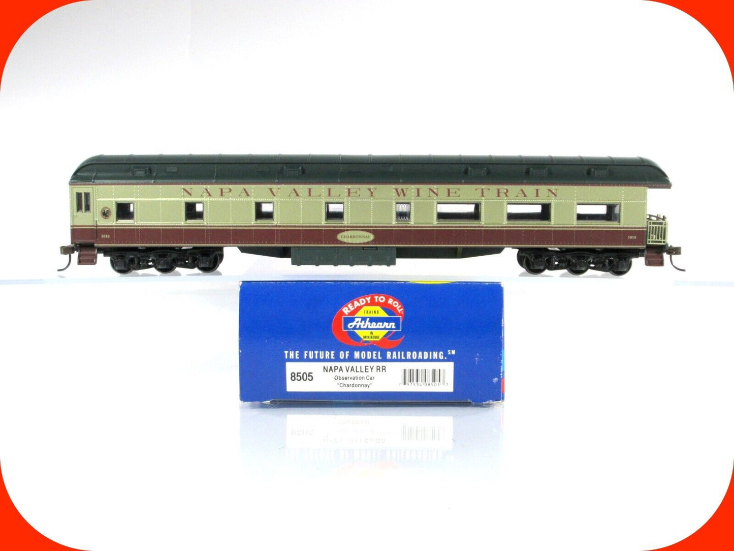 HO Scale ***NAPA VALLEY*** Observation "Chardonnay", NVRR 1018 ---- Athearn 8505