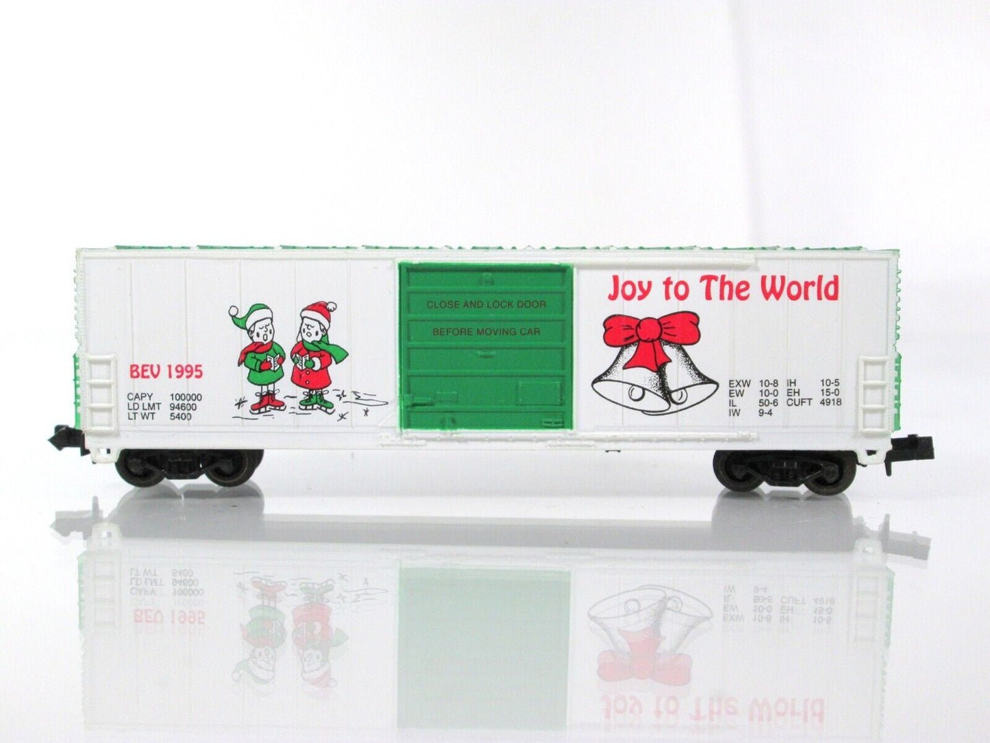 N Scale ****JOY to the WORLD**** CHRISTMAS 50' Box Car -- 1995 --- Bev-Bel 10057