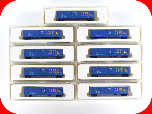 N Scale **GOLDEN WEST SERVICE** Reefer 9-Car Set - Con-Cor 148205, MTL Couplers