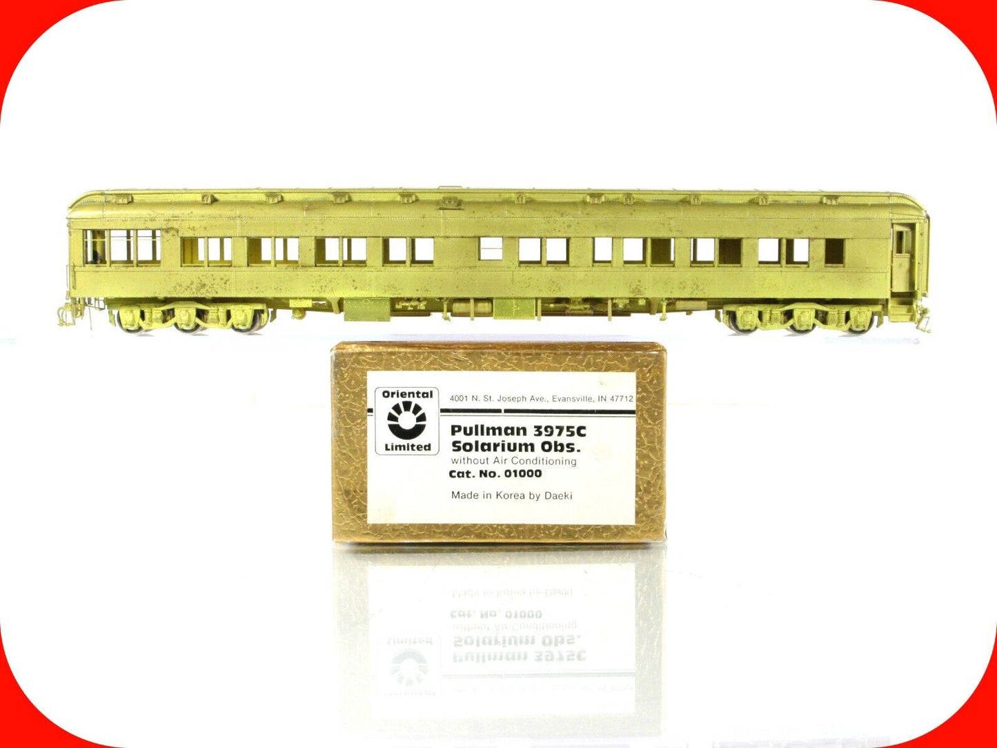 HO Scale BRASS ***SOLARIUM OBSERVATION** Pullman 3975C - Oriental-Daeki 01000 #2
