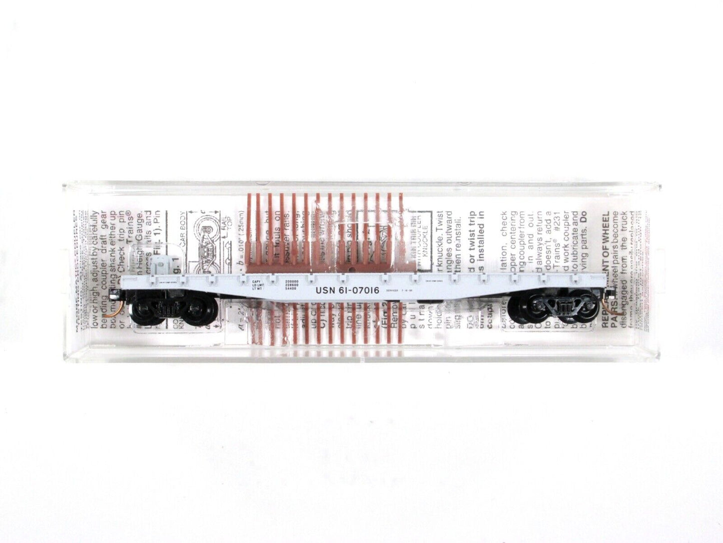 N Scale ***UNITED STATES NAVY*** 50' Flat Car USN #61-07016 - Micro Trains 45220