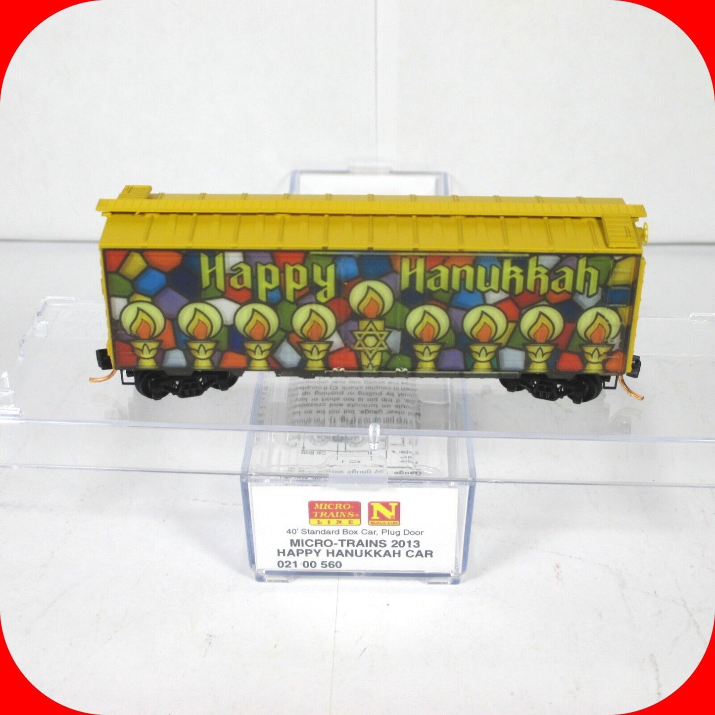 N Scale ***HAPPY HANUKKAH*** 40' Holiday Box Car - Micro Trains 02100560 ***RARE