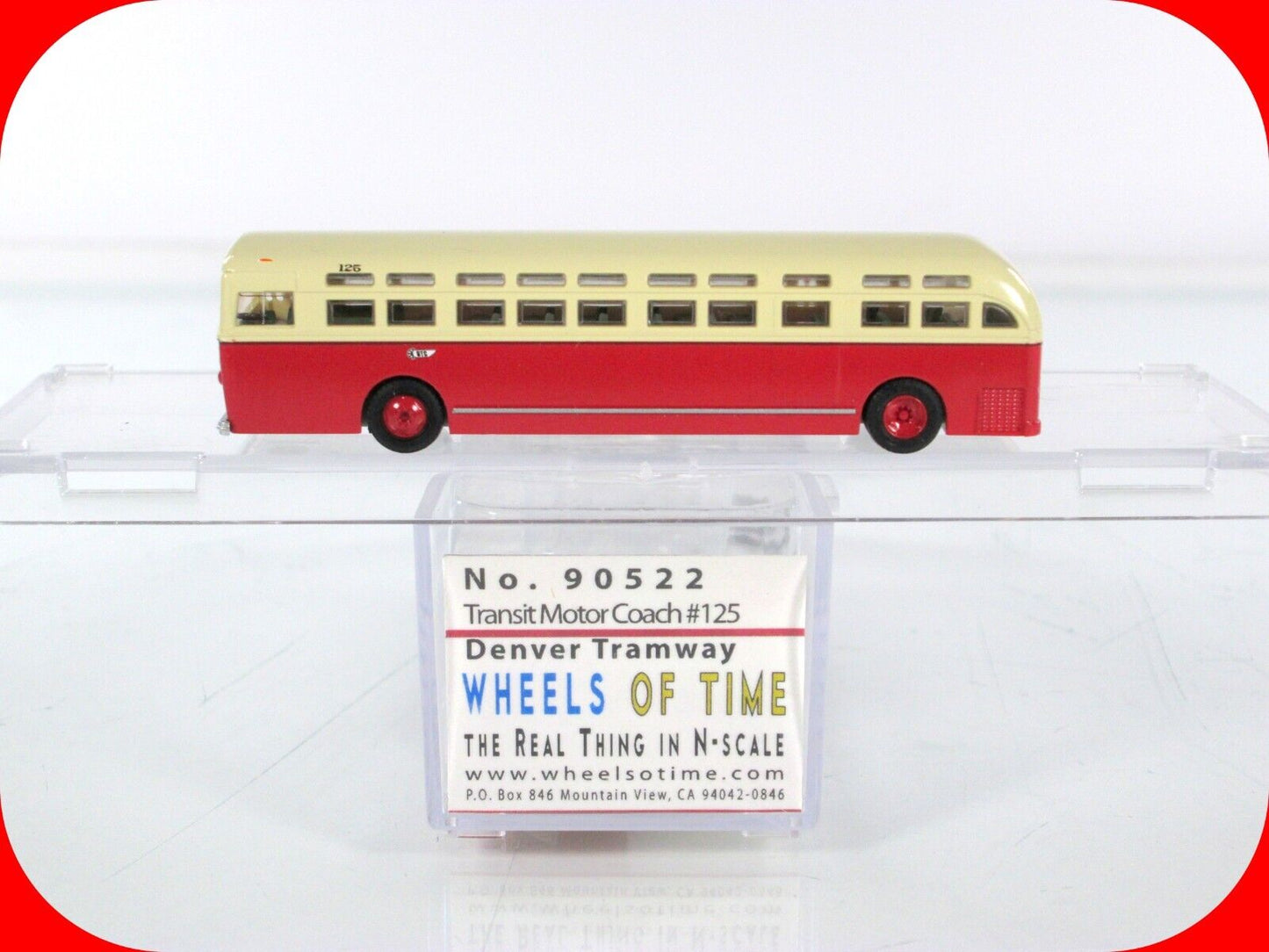 N Scale ***DENVER TRAMWAY*** Transit Motor Coach #125 - WHEELS of TIME 90522