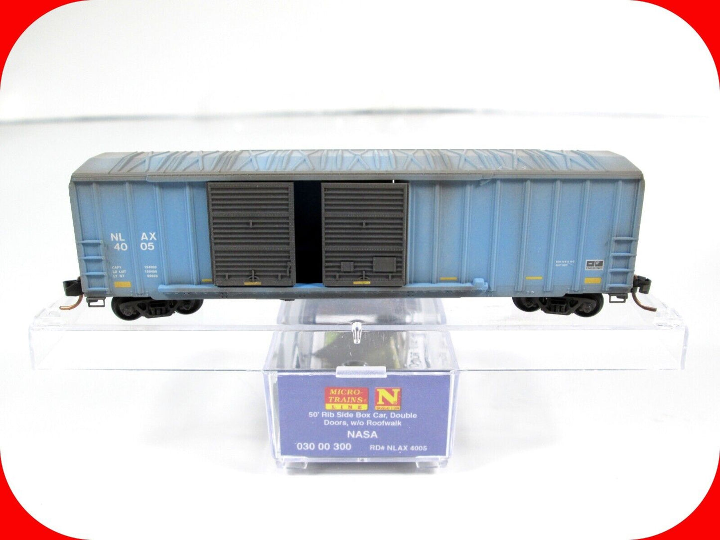N Scale ***NASA*** Weathered MoW 50' Box Car, NLAX 4005 -- Micro Trains 03000300