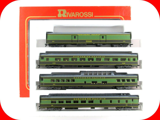 HO Scale NP Northern Pacific 1930s Lightweight Passenger Set A -- Rivarossi 6970