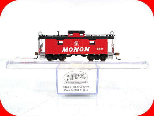 N Scale ****MONON**** Custom NE-6 Cupola Caboose, MON 81507 --- Atlas ***RARE***