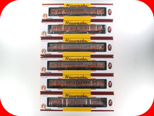 HO Scale **MILWAUKEE RD** 1935 HIAWATHA Passenger Car 6-Pack - FOX VALLEY 10001
