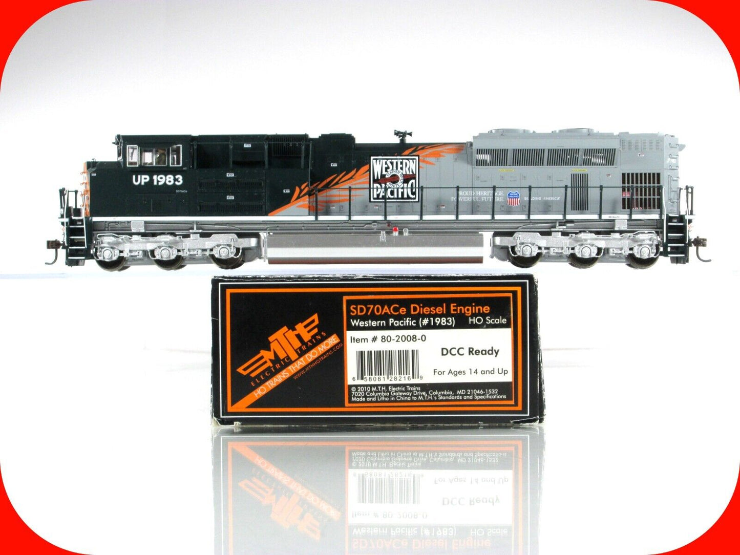 HO Scale **WESTERN PACIFIC** SD70ACe, Heritage UP 1983 - MTH 80-2008-1, DCC Rdy