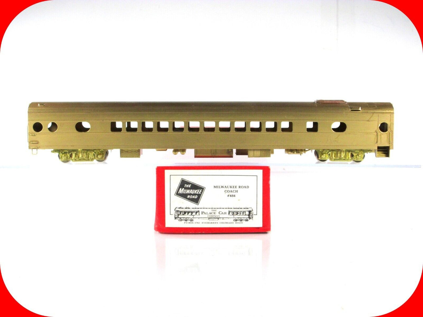 HO Scale BRASS *Milwaukee Road Lightweight Coach*  MILW 656 - Palace Car Company