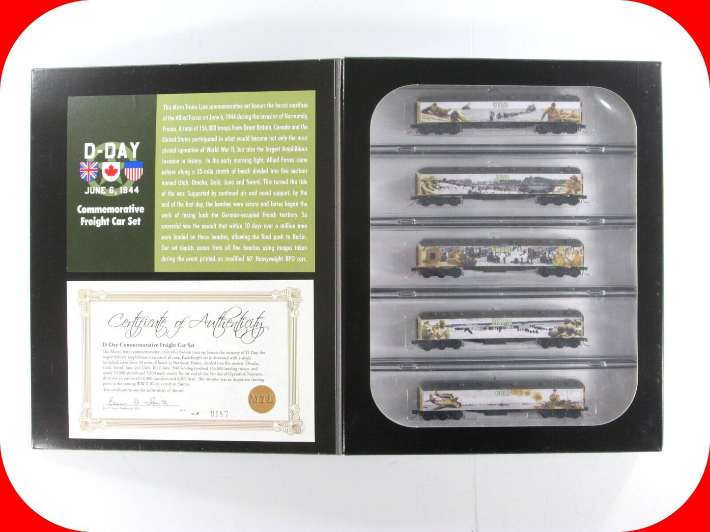 N Scale **WWII D-Day** Normandy Commemorative 5-Car Set - Micro Trains **RARE***