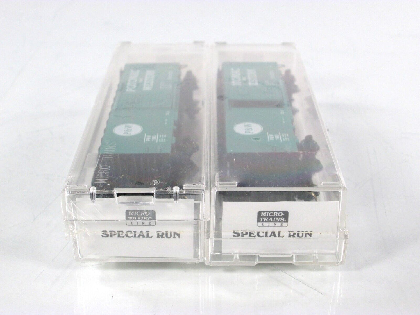 N Scale ***POTOMAC & WESTERN*** 2 Box Car Set #1983, 1993 - Micro Trains Special