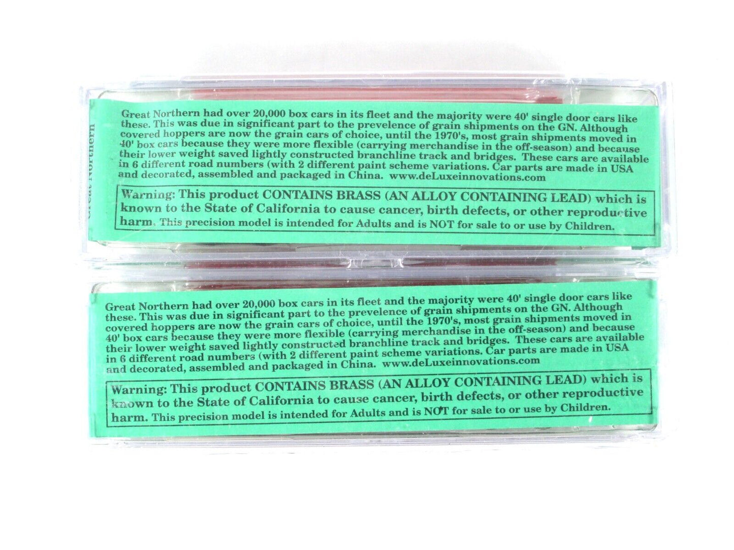 N Scale **GREAT NORTHERN** Box Car 2-Pack #6104,6117 - Deluxe Innovations 142902