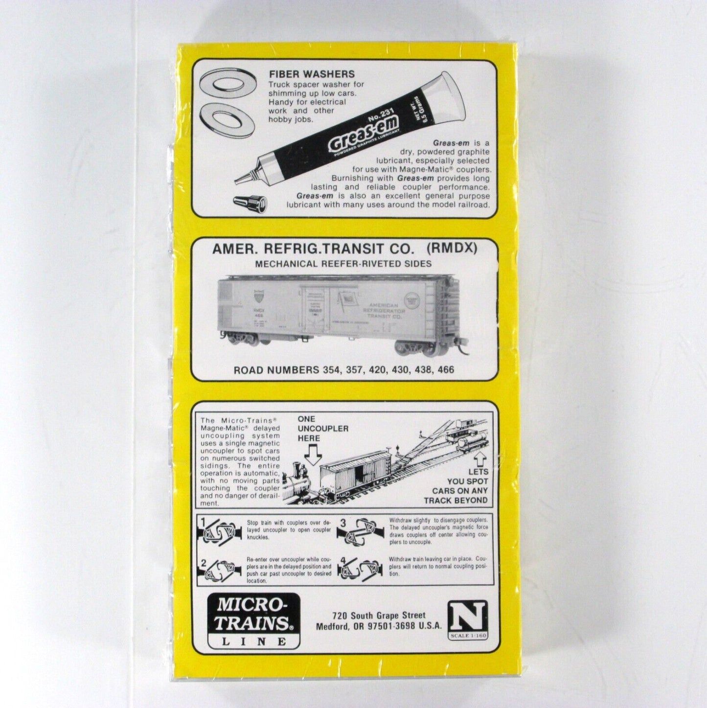 N Scale **AMERICAN REFRIGERATOR TRANSPORT** 6-Pack #2 - Micro Trains 69052 *RARE