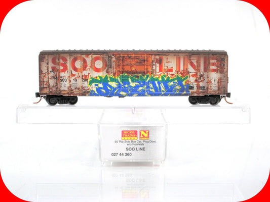 N Scale **SOO LINE** Weathered & Graffiti Box Car #19208 - Micro Trains 02744360