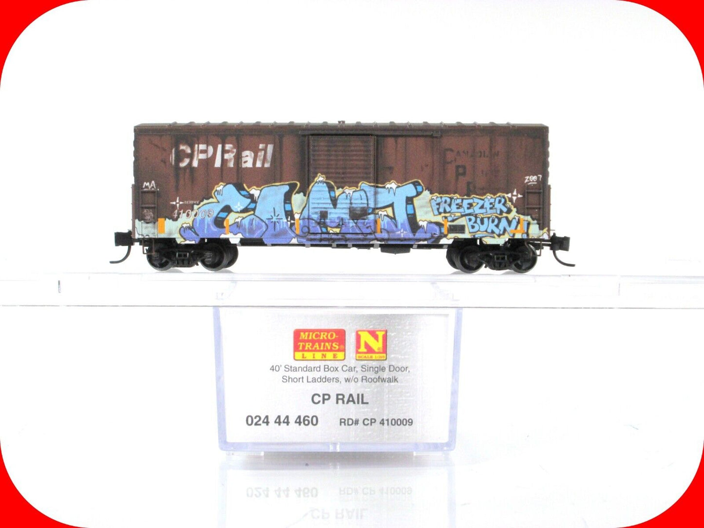 N Scale **CP RAIL** Weathered & Graffiti Box Car #410009 - Micro Trains 02444460